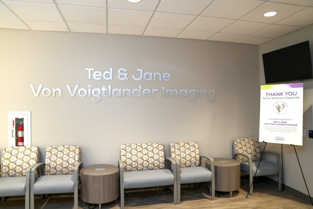 Ted and Jane Von Voigtlander Imaging waiting area at Trinity Health Ann Arbor